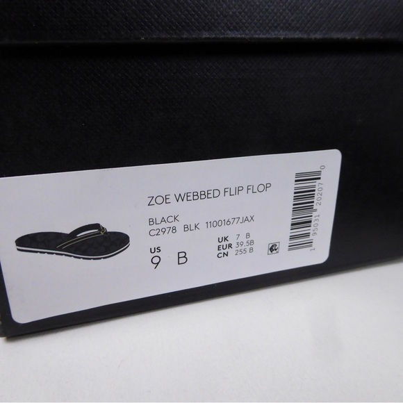 Coach Zoe Webbed Flip Flop Sandal w Signature C Logo Thong Slip On NIB - Picture 8 of 8